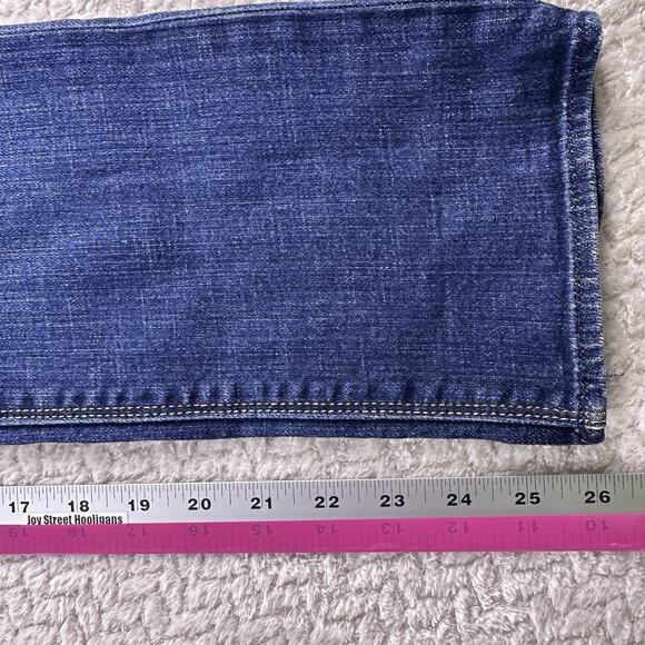 Abercrombie & Fitch Jeans Women’s Slim Straight Low Rise 26/2 Whiskered Blue - Picture 10 of 13